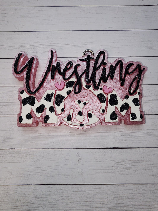 Cow print wrestling mom freshie