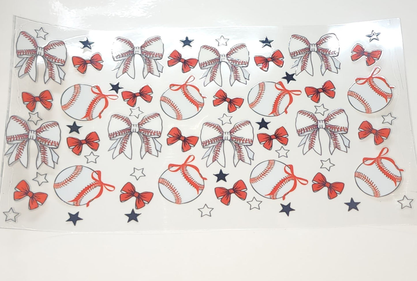 Baseball with bows 16oz wrap