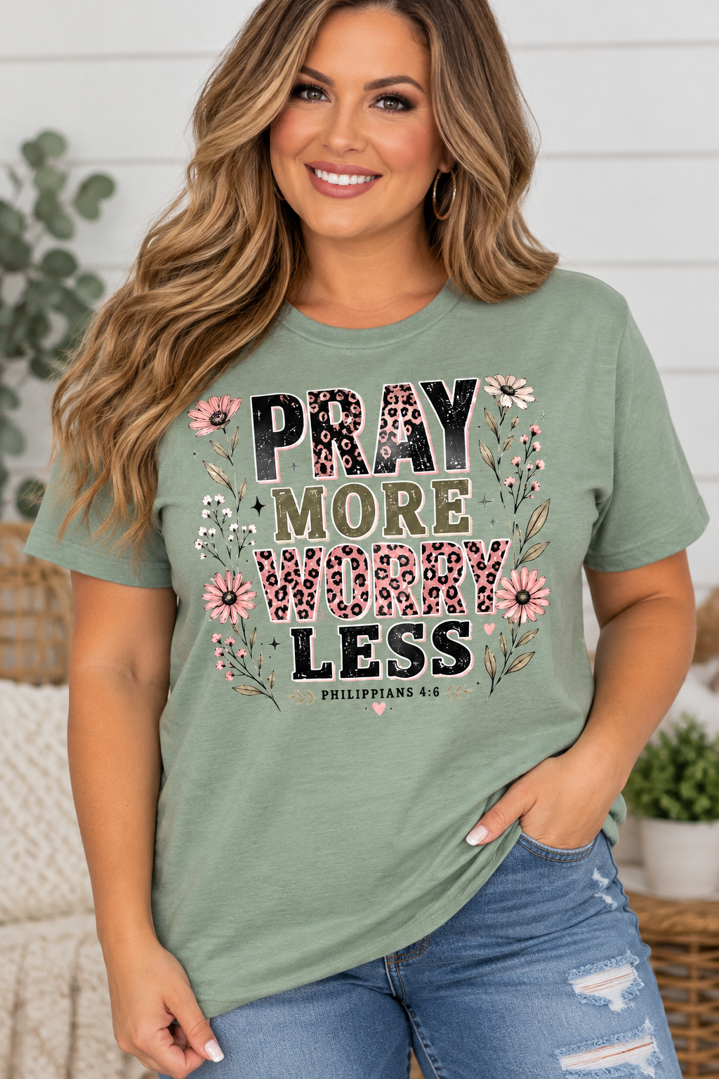 Pray more medium shirt