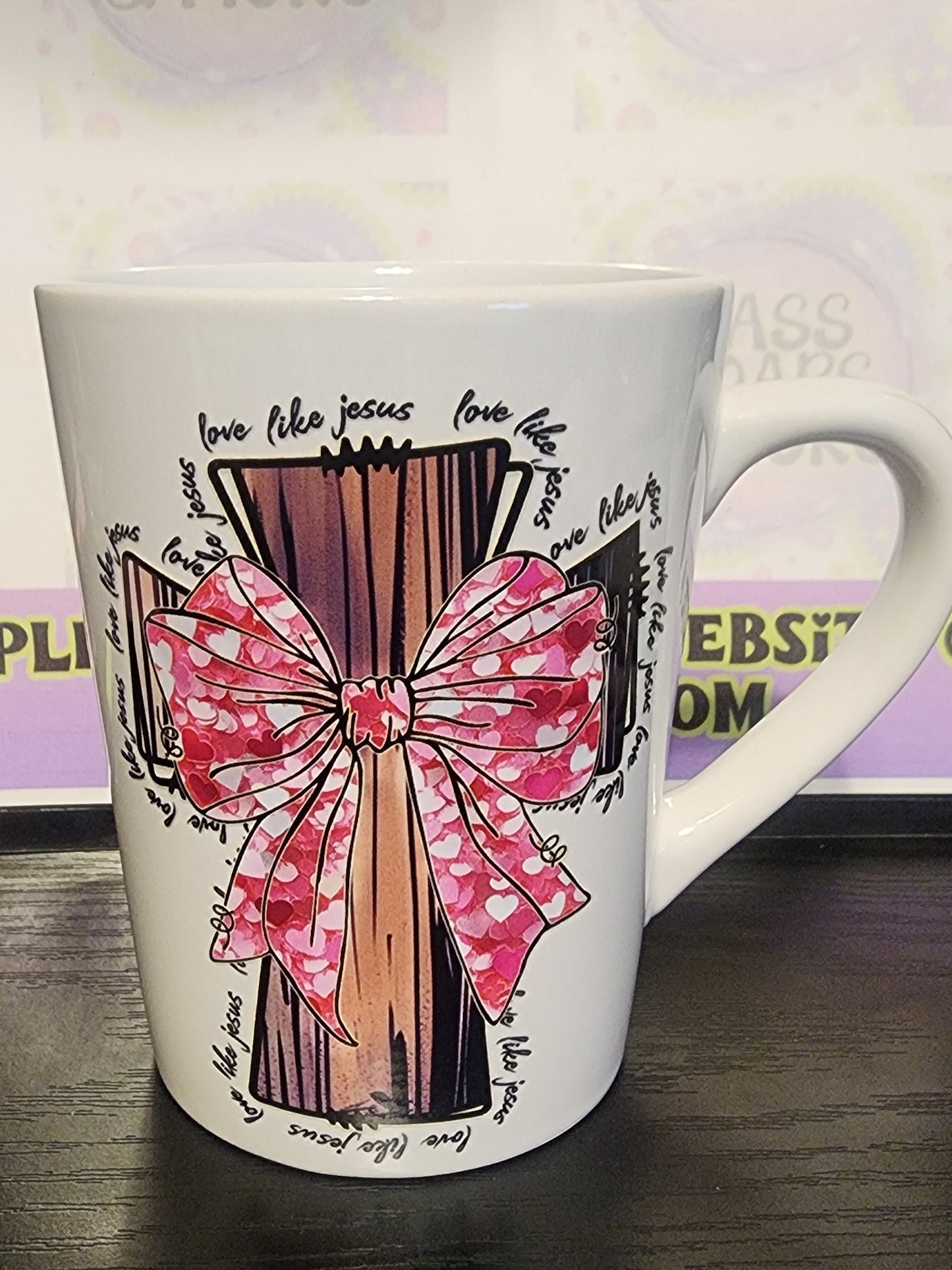 Love like Jesus coffee cup