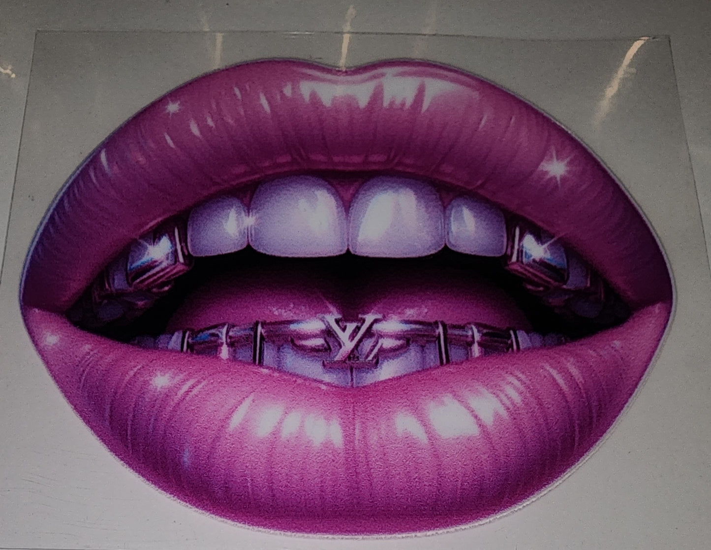 Lips cup decal
