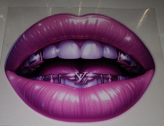 Lips cup decal
