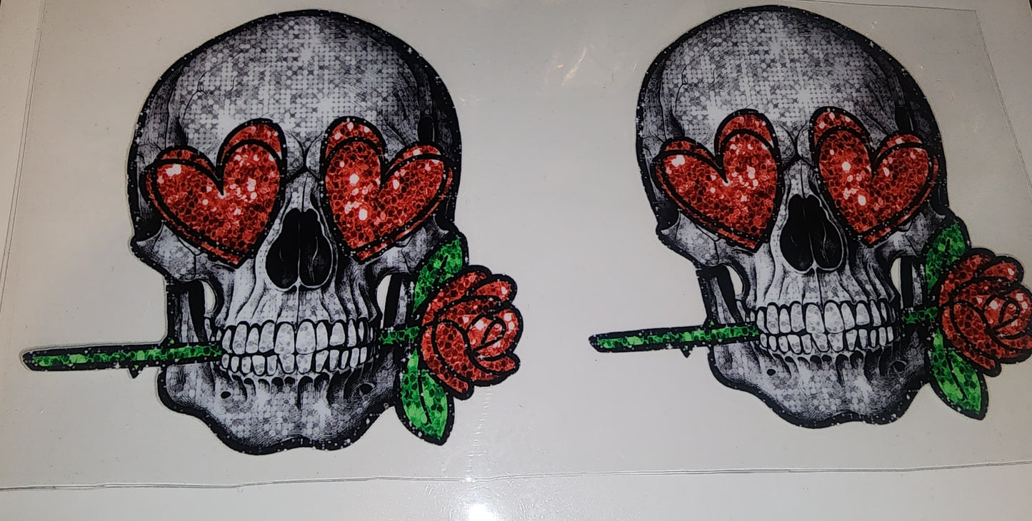 Skeleton heads cup wrap