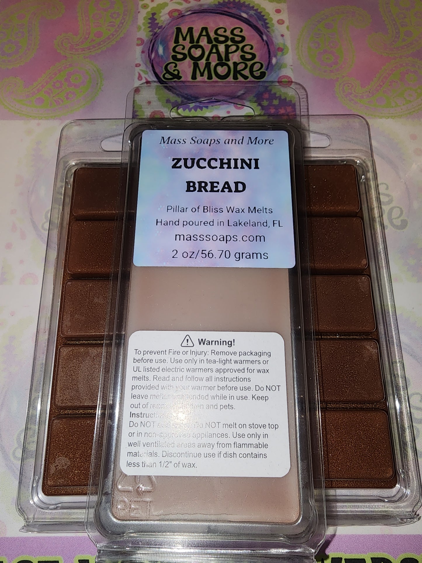 Zucchini bread Wax Melts