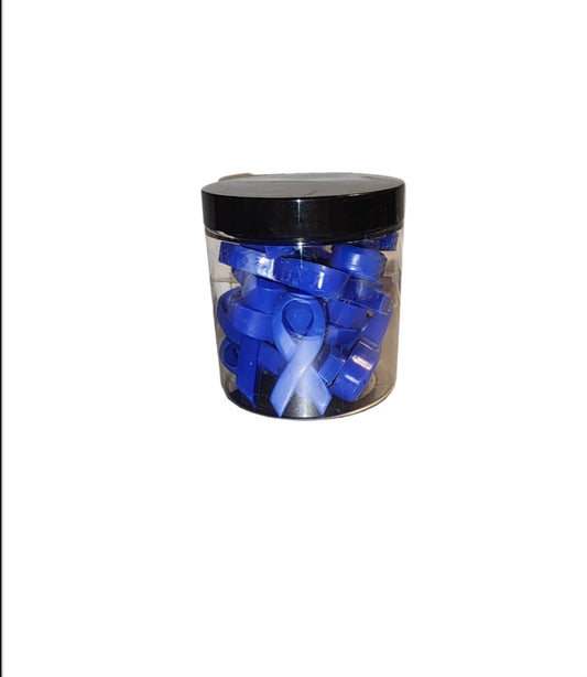 Blue Cancer Ribbons