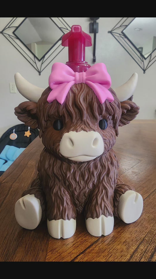 Cow soap bottle holder