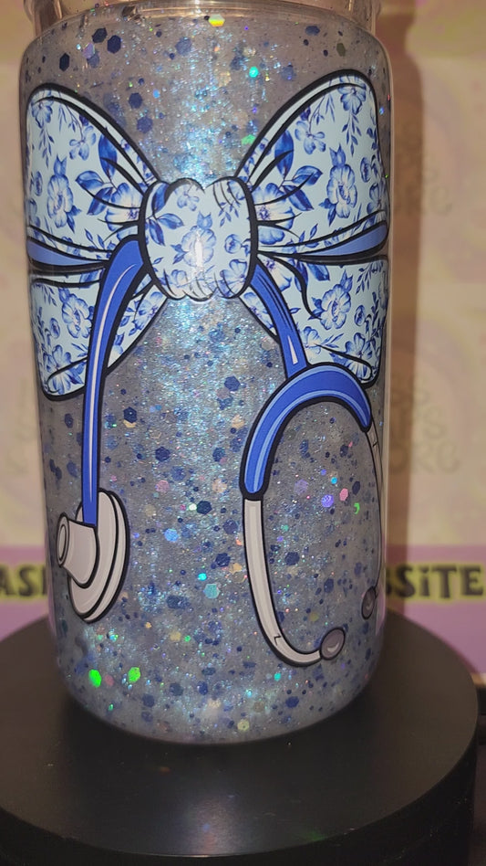 Bow with stethoscope tumbler