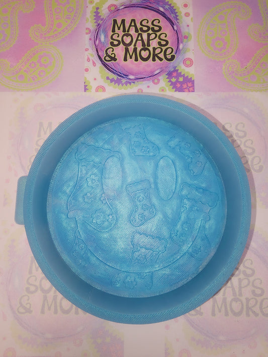 Christmas stocking smiley freshie mold