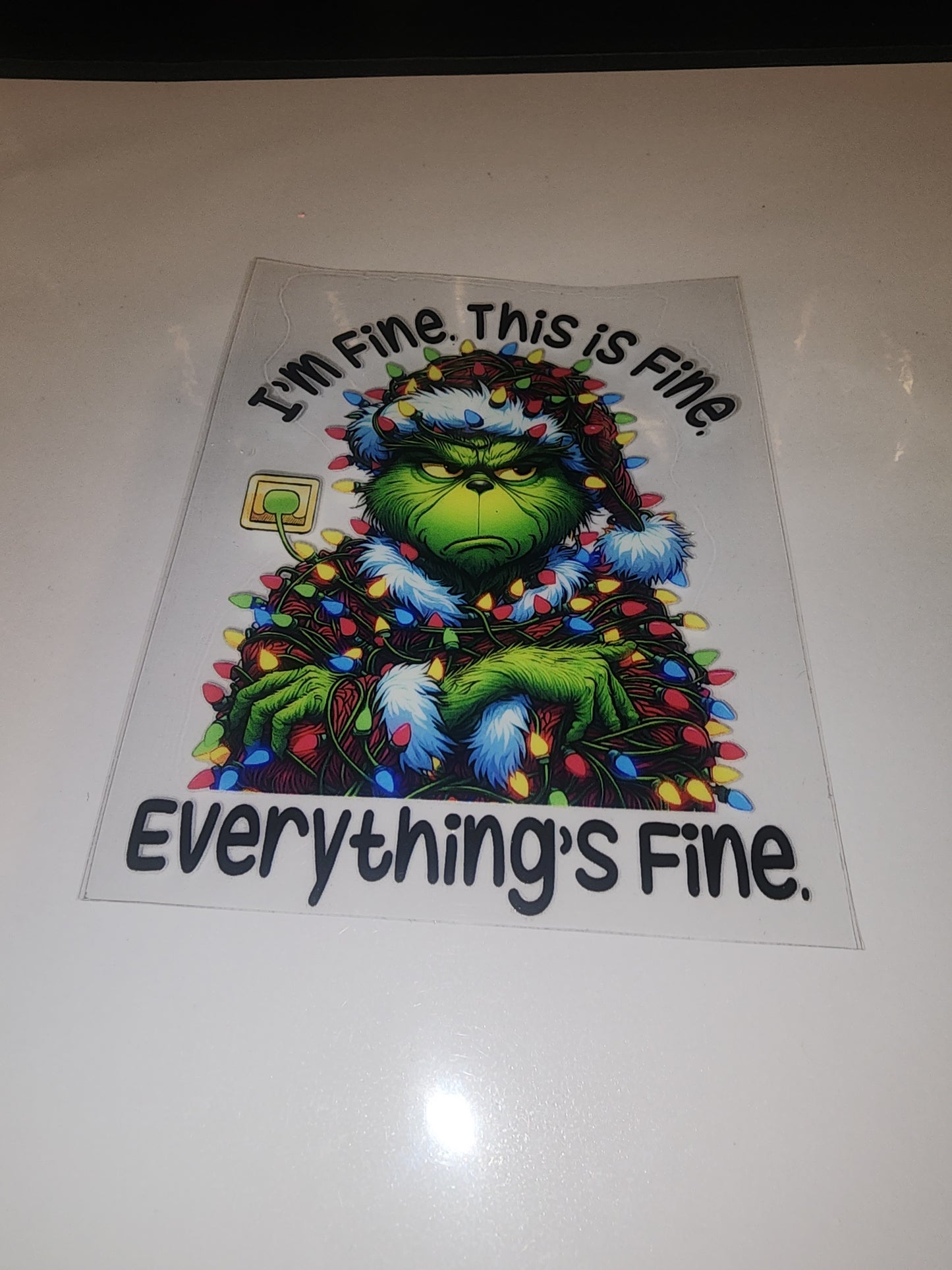 Green guy christmas decal