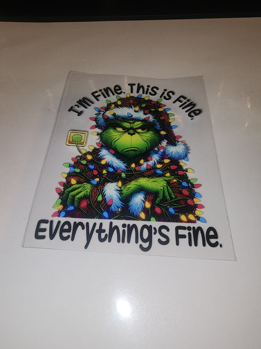 Green guy christmas decal