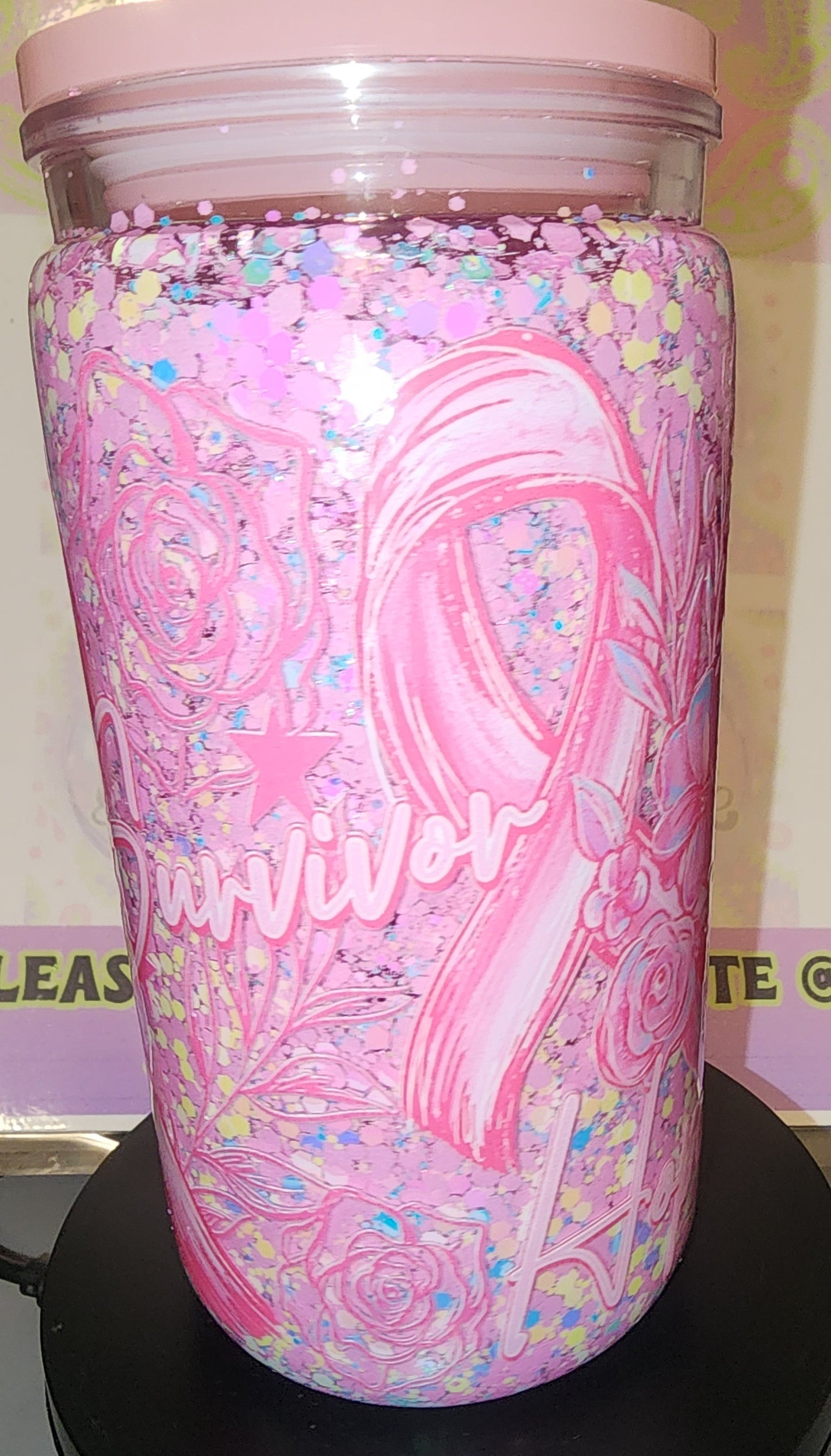 Breast cancer tumbler