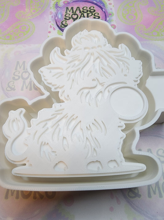 Cow blow bubble freshie mold