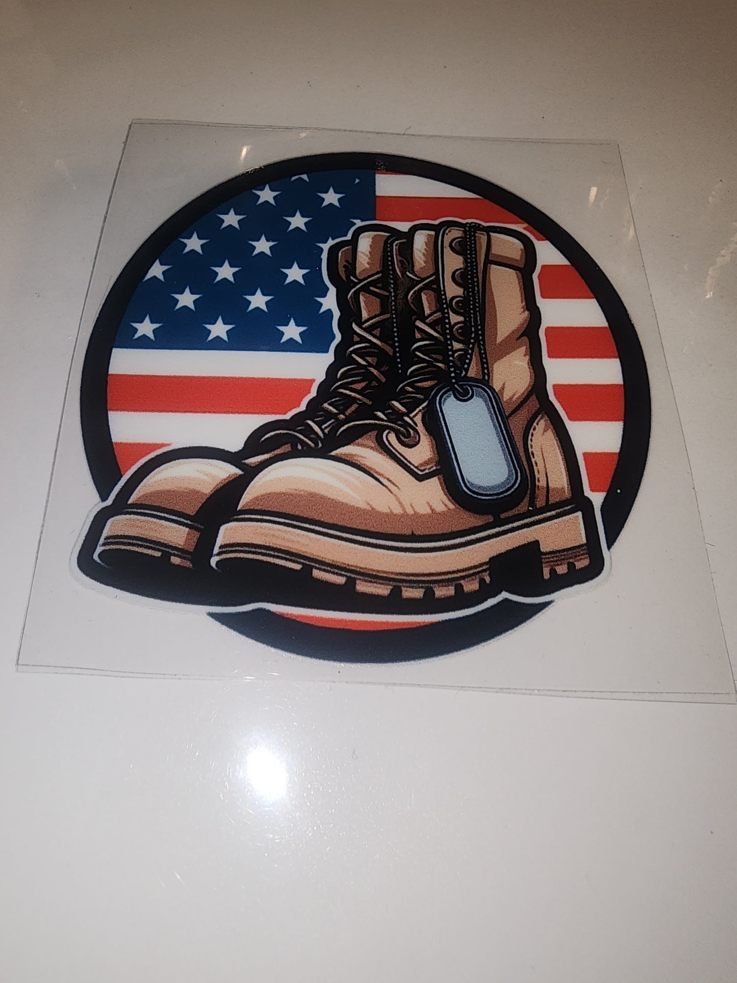 Military boots decal