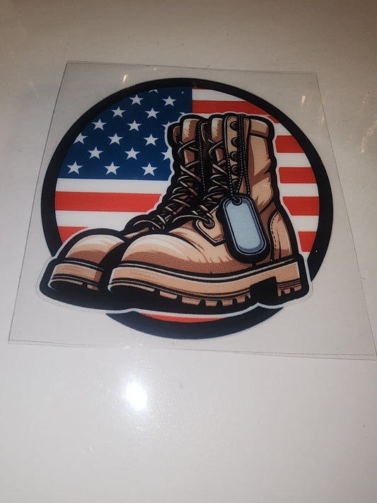 Military boots decal