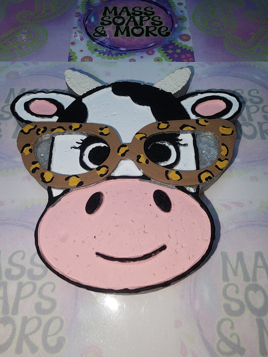 Cute cow with glasses freshie