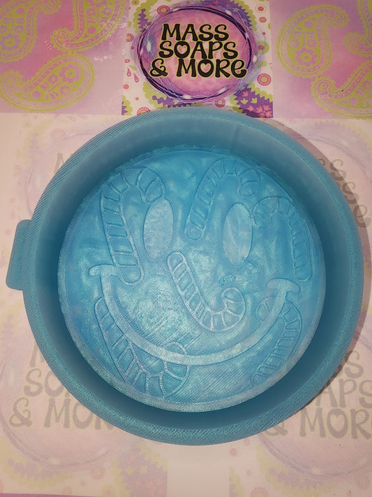 Candy cane smiley freshie mold