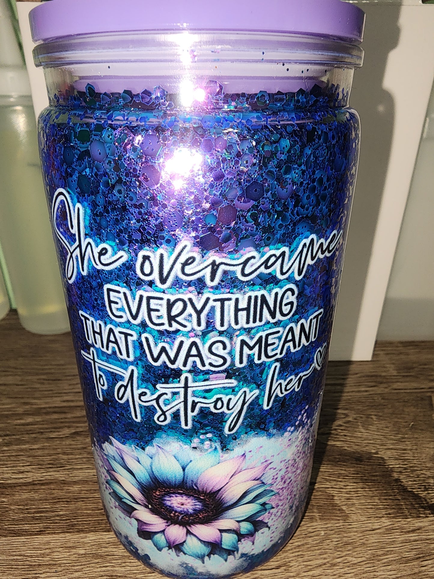 Stronger than the storm finished tumbler