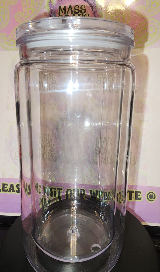 12/16oz snow globe acrylic tumbler