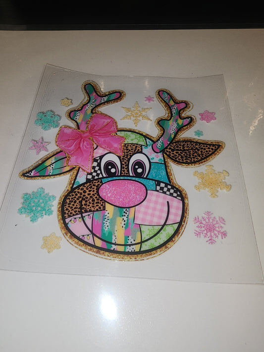 Reindeer cup decal