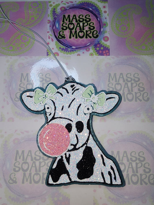 Bubble blowing cow